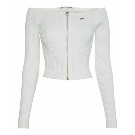 Tommy Jeans, Long -sleeved shirt Biały, Kobieta, Rozmiar: M