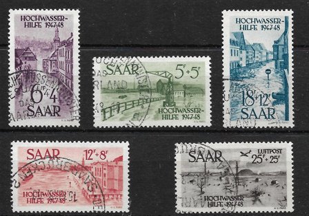 Saar 1948 - AFA 256-260 - Stemplet