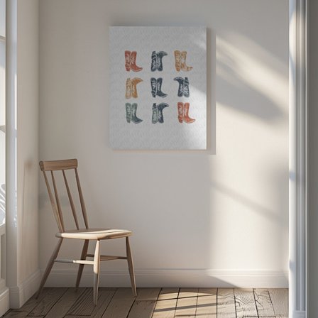 Cowboy boots Pattern Canvastavla 30x40 cm