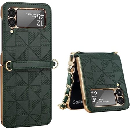Mobilskal med kedjelänk för Galaxy Z Flip 3 5G grön