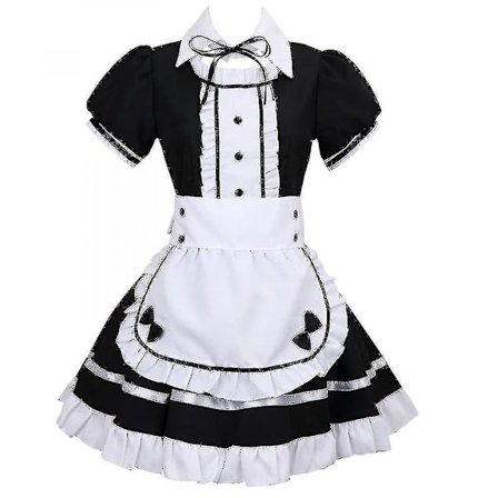 Lolita aid Kostym Party Scen Cosplay Set Red XL