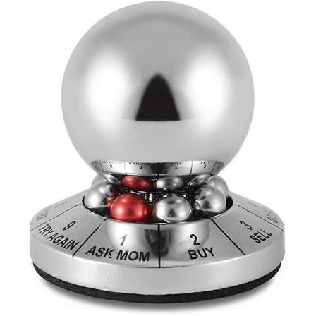 Kontorbordleketøy, Kontorstressleker, Metall Beslutningskule, Magisk Kule for Barn og Voksne, Fest, Inkluderer Gaveeske