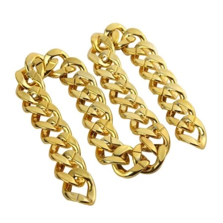 Faux Guldkedja Halsband Hip Hop Tjock Stor Guldkedja Stor Tjock Halsband Punk Rappare Kedjor Kostymrekvisita Personer Inga Personer Plats 70cm