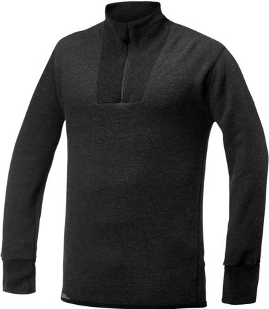 Woolpower Zip Turtleneck 400 Black Lite Black