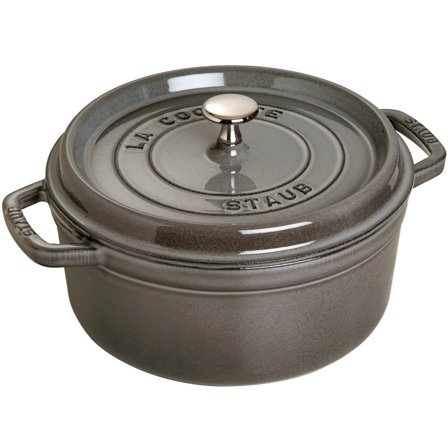 Staub Rund Gryde 26 cm 5,2 liter Grafitgrå | KitchenOne