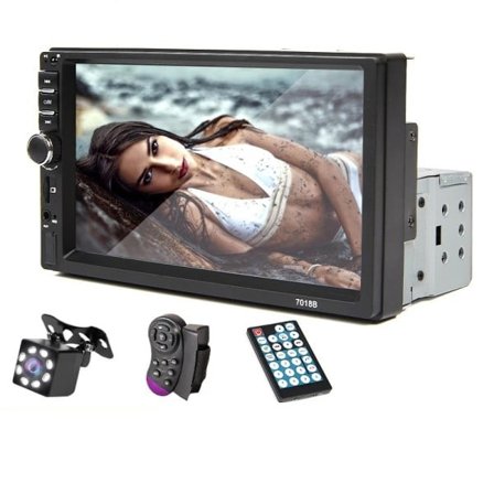 7 Tommer 1 Din Bil Radio MP5 Multimedia Afspiller Touch Skærm FM ISO Power Aux Input Bluetooth USB