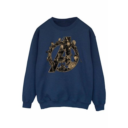 Avengers Infinity War Herr Logotyp Sweatshirt S Marinblå