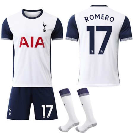 Tottenham Hotspur 2024-2025 Hjemmedrakt, Størrelse M, Nr. 17 Romero