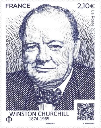 Frankrig - Winston Churchill - Postfrisk frimærke