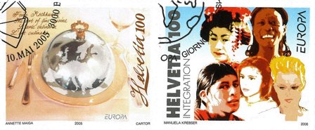 Schweiz - EUROPA 2005 og 2006 - Stemplet sæt 2v