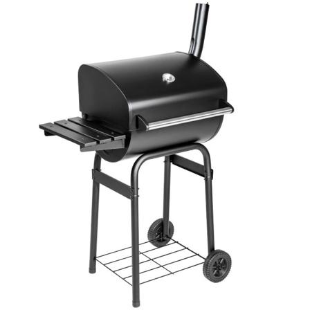 Tectake Bbq Träkolsgrill Av Pulverlackerad Metall Svart