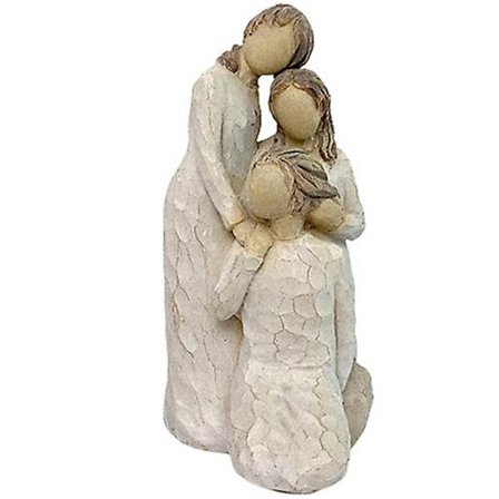 Retro tre systrar staty Enkelt hartshantverk personlig skrivbordsprydnad