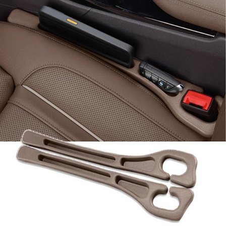 Autostolsgabfylder 2-pak, Universal PU-lædergabstopper mellem sæde og konsol for at forhindre genstande i at falde for de fleste køretøjer (Br