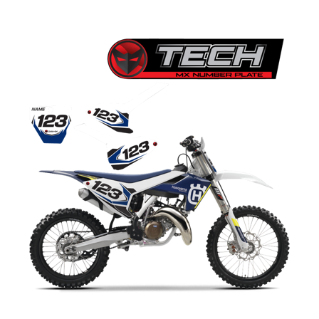 Tech Nummerplåtsdekaler - Husaberg FS650 2004-2008