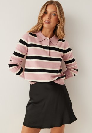ONLY Onllondon Ls Stripe Polo Cc Kn Klær