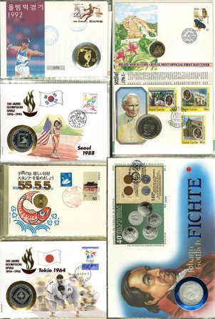 Hele verden - Samling af møntbreve i 1 ringbind