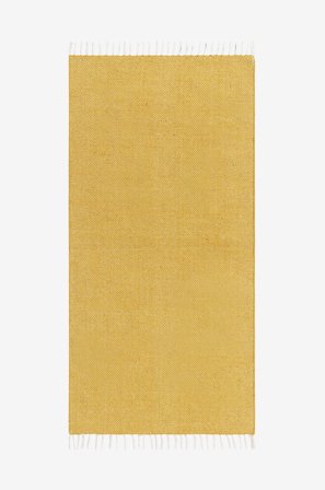 KM Home - Bomullsmatta Line - Gul - Bomulls- & trasmattor - 75X220 - Från Homeroom
