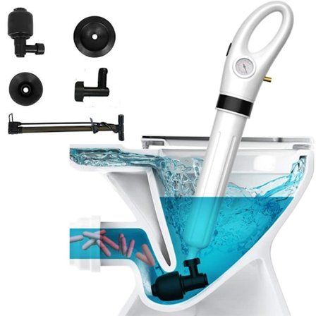 Toalettpumpe, avløpsrenser, kraftig elektrisk luftrenser for avløp, høytrykkspumpe, toalettrenseverktøy, avløpsrenser for kjøkken, bad