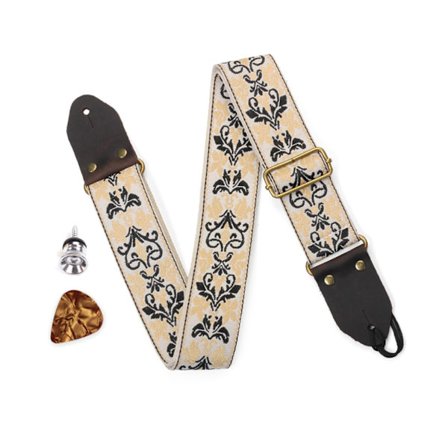 Universal Guitar Strap Justerbar skulderrem Bælte Broderet Guitar Strap