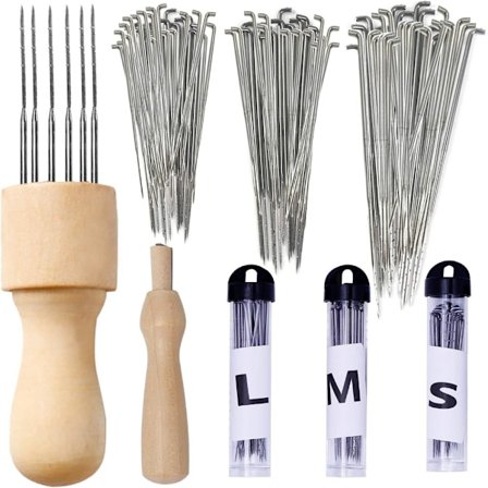 Nålfiltpenn i tre med ullfilt