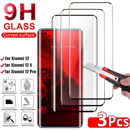 3-pack Böjt Skärmskydd för Xiaomi 10 11 12 13 14 Pro HD Härdat Glas för Xiaomi 14 13 12 11 10 Ultra Skyddsfilm