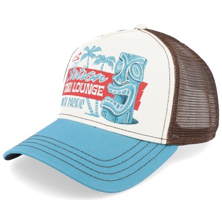 Stetson - Bílá trucker Kšiltovka - Tiki Lounge White/Teal Trucker @ Hatstore