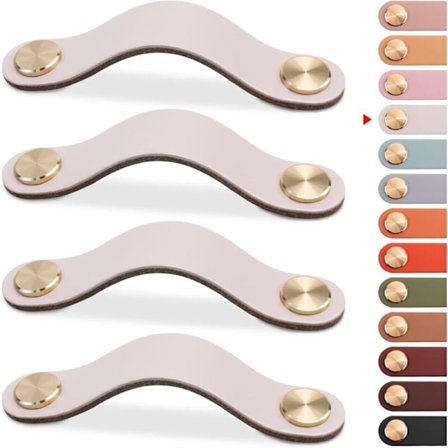 4 stk. skinnhåndtak for skap, Portery-knapp på skinnhåndtak skuffeknapp, vintage møbelhåndtak for skap, kommoder, kjøkken, bad