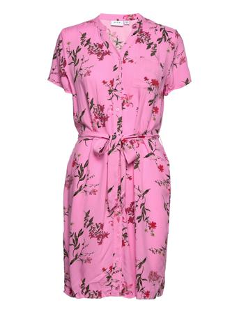 Viida S/S Shirt Dress/Ka/Ex/Su 1 Kort Kjole Multi/mønstret Vila