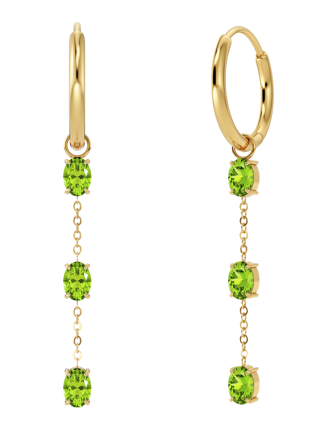 Edblad Misty Hoops Green Gold Smycken & klockor Dam Guld ONESIZE