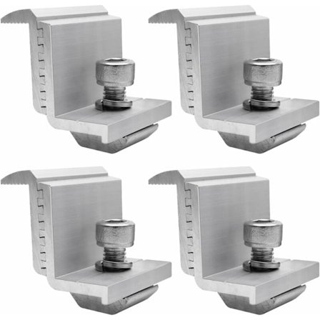 Aurinkopaneelikiinnikkeet, 4 kpl, Z-paneeli, aurinkopaneelin kiinnike aurinkopaneelille, aurinkopaneelin kiinnikemoduulin korkeus 30–50 mm (pääte)