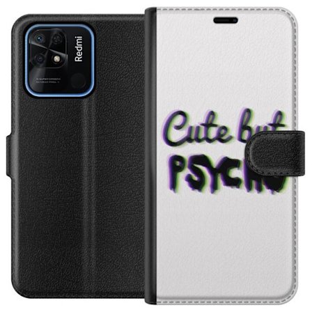 Kompatibel Tegnebogsetui til Xiaomi Redmi 10C Rainbow-farvet legetøjsfigur med et glad ansigt og farverige cirkler i en legesyg studieillustration