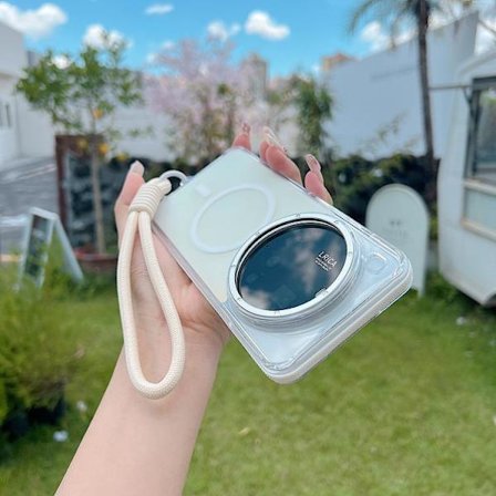 Xiaomi 15 Ultra - Dual-Färgad Klar Akryl Hybrid TPU MagSafe Mobilskal med Rem