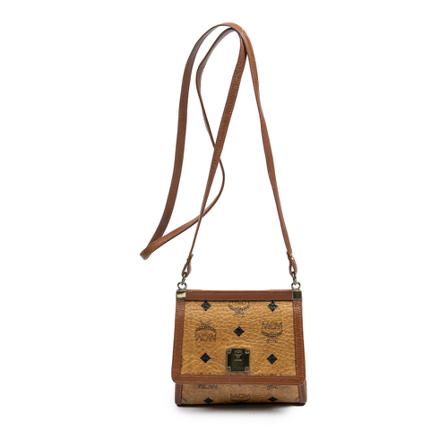 MCM Pre-owned, Pre-owned Cross Body Bags Bruin, Dames, Maat:ONE Size