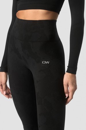 ICANIWILL - Camo Seamless Tights Black- Sportlegging - Dames - sportkleding van ICIW