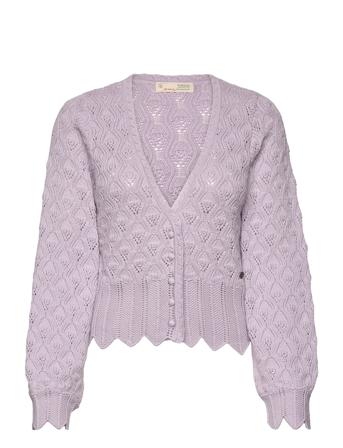Madeleine Cardigan Strikkegenser Cardigan Lilla ODD MOLLY*Betinget Tilbud