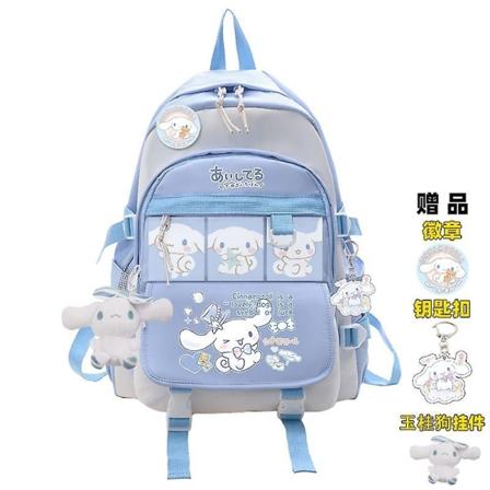 Huamade Sanrio Anime My Melody Kuromi Cinnamoroll Student Bag Backpack Förälder-barn Lätt Presenning Ryggsäckar För Barn Kawaii Leksaker-Xin Colorful
