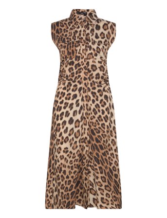 Mango | Leopard-Print Shirt Dress | XS