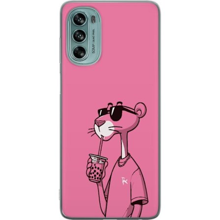 Yhteensopiva Puhelinkuori Motorola Moto G62 5G Pink Panteri Juoma