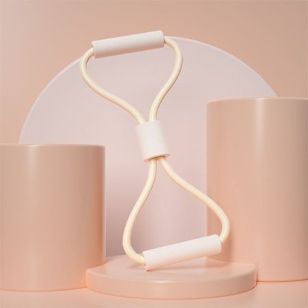 Yoga Motstandsbånd 8-talls Brystekspander BEIGE