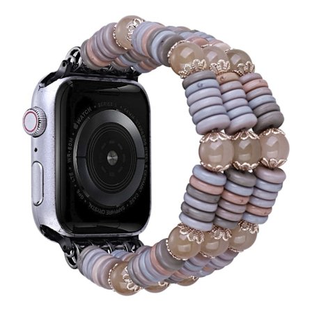 Apple Watch Series 8 (45mm) / Watch Ultra flake bead style urrem - Kaffe