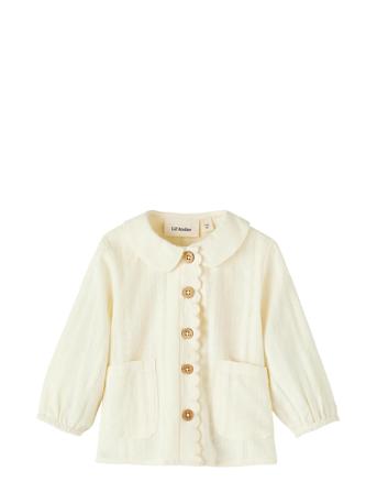 Nbfnaja Ls Loose Shirt Lil Shirts Long-sleeved Shirts Creme Lil'Atelier*Betinget Tilbud