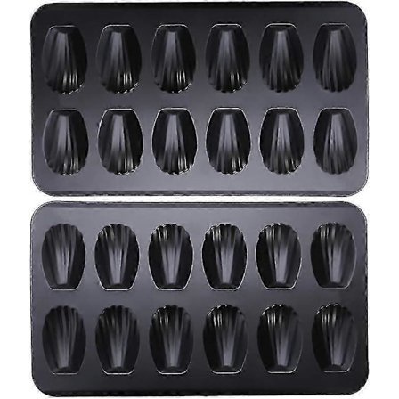 Tarttumaton Madeleine-vuoka hiiliteräksestä, tasainen paisto ja kestävät Madeleine-keksiuunipellit, elegantti ranskalainen leivontakokemus, varten