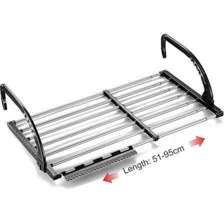 Tørrestativ med Klips Svingbart Hængsel Vindsikkert Hængsel Foldbart Rustfrit Stål Tøjstativ Til Sokker Underbukser Babytøj Handsker (36 Klips-1 P