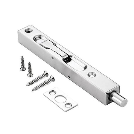 Bolt Latch 304 Rustfritt Stål Dørlås for Dobbeltdørs Sikkerhetslås med Sterk Fjær, (6 Tommer)