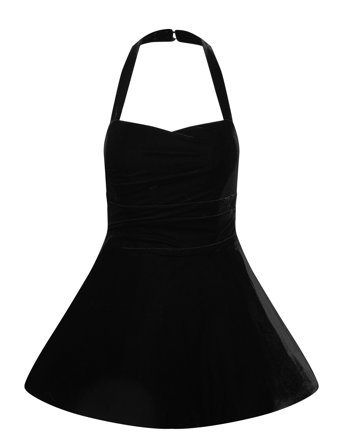 Bardot Agathena Velour Mini Dress - Black - 36