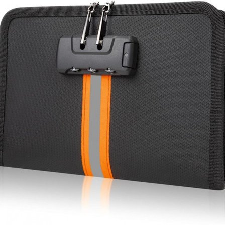 Brannsikker Dokumentveske Med Lås, 33 X 23 Cm Oransje