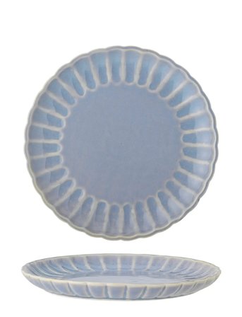 Bloomingville Latina Plate, Blue, Stoneware - Blue - Ø 20 CM