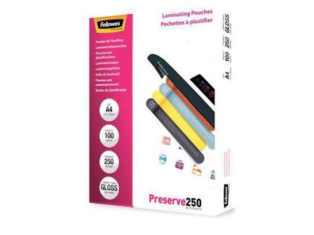 Fellowes Laminat A4 250mic Klar 100/fp - Lyreco - Kontorsmaskiner - Laminering - Laminat - A4