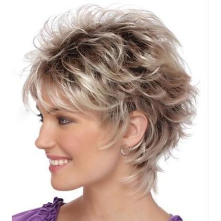 Kort Blond Pixie Cut Parykker For Hvite Kvinner Mørk Brun Ombre Blondt Syntetisk Hår Parykker Naturlig Utseende Parykk