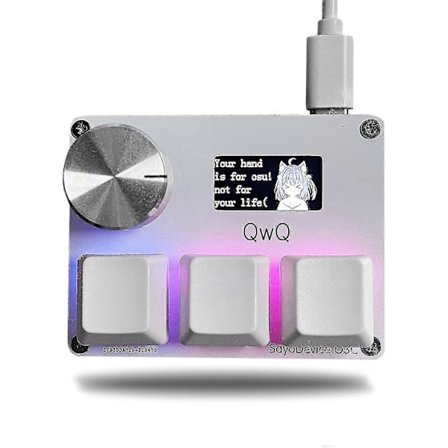 Sayodevice Osu O3c Hurtig Udløser Hall Switch Magnetiske Lineære Switch Tastatur Med Knap Og Skærm, Kopier Indsæt, Genvej, Makro Hotswap Mini Tastatur